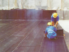 中國(guó)人民解放軍總參測(cè)繪局西19號(hào)底板防水施工現(xiàn)場(chǎng)